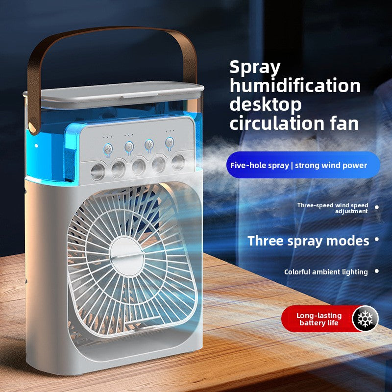 USB Desktop Humidifying Fan with Ambient Light