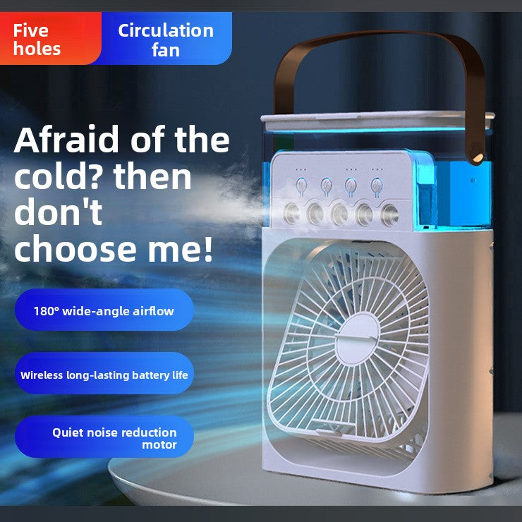 USB Desktop Humidifying Fan with Ambient Light