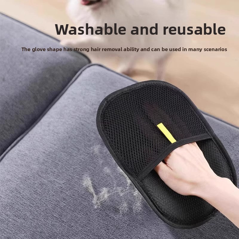 Pet Static Hair Removal Glove Dual Direction Brush