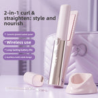 Wireless Ceramic Hair Straightener and Curler