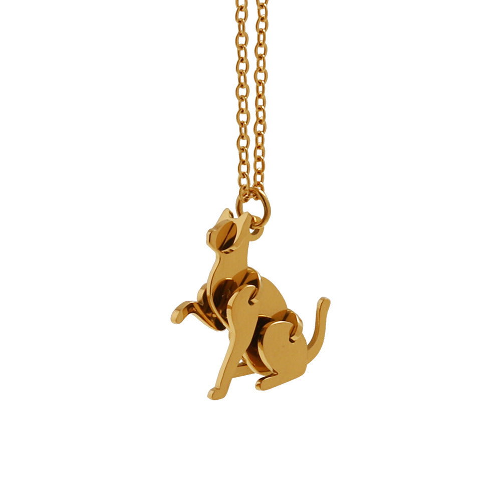 Cute Animal Building Block Pendant Necklace