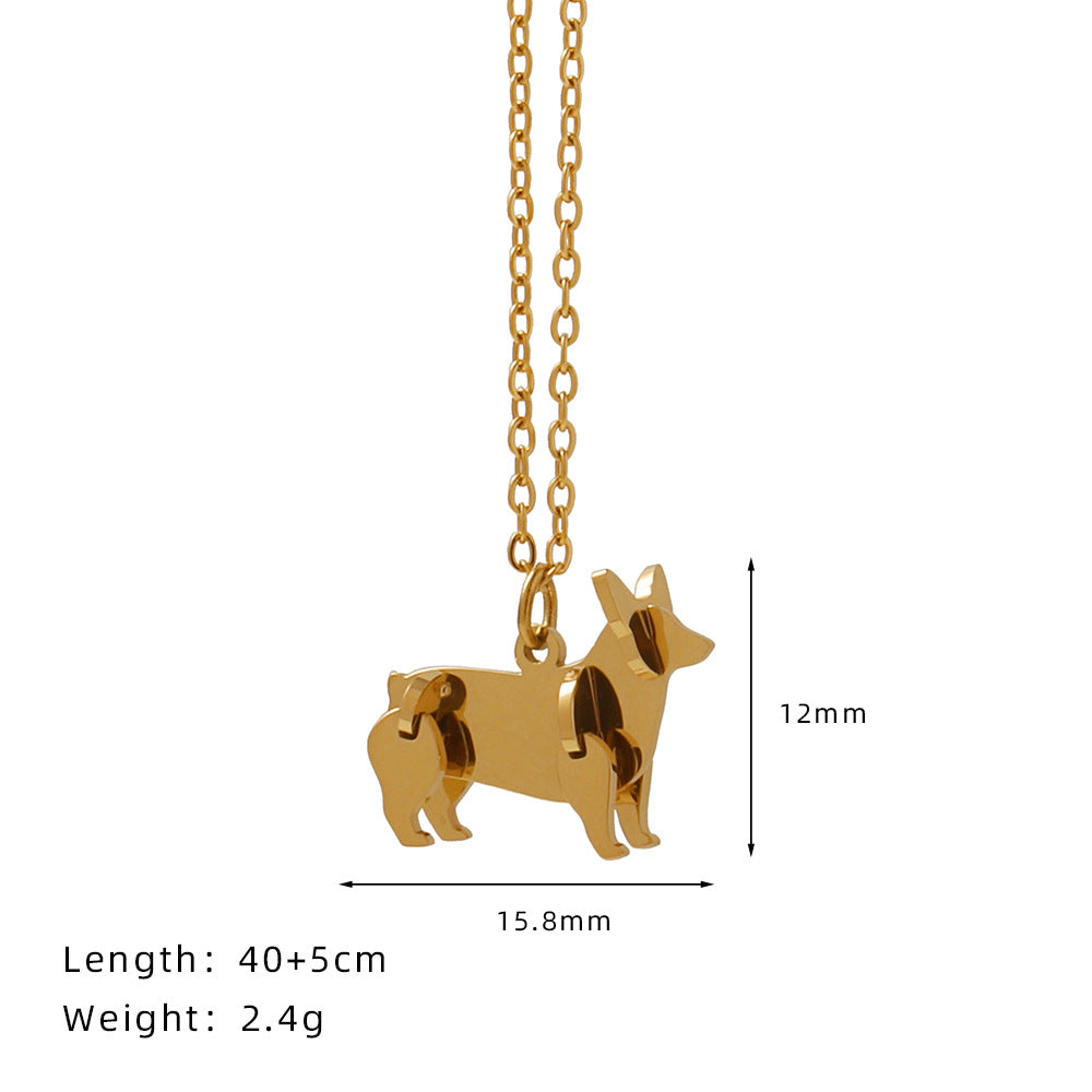 Cute Animal Building Block Pendant Necklace