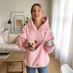 Hooded Plush Pet Carrier Sweatshirt
